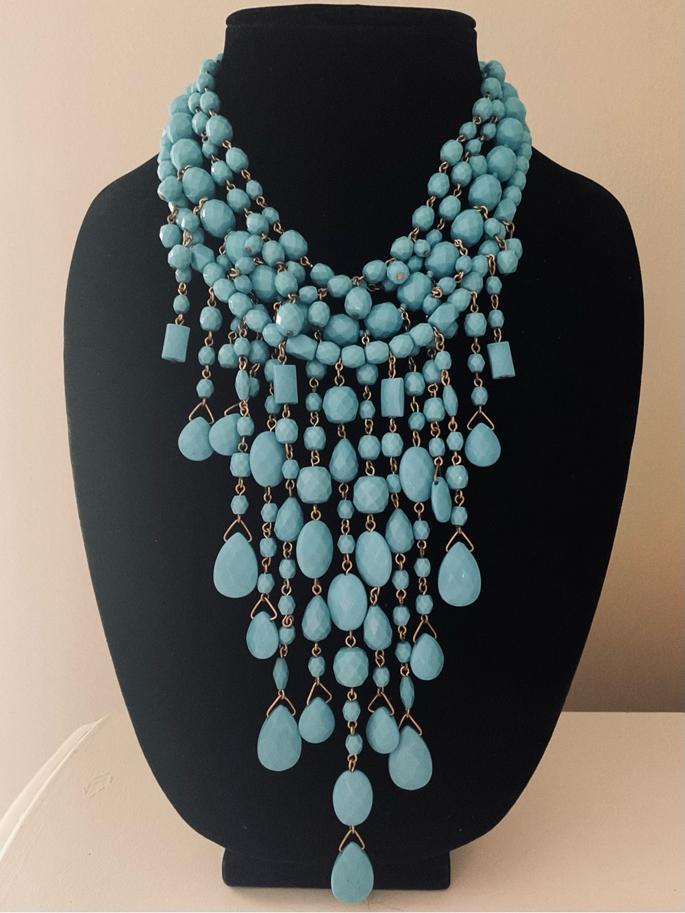 #122 Vintage Joan Rivers “Grand Finale” Waterfall Necklace